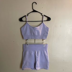 Purple matching workout set